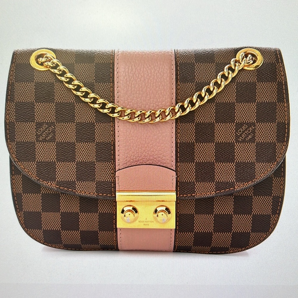 LV DAMIER EBENE & MAGNOLIA TAURILLON WIGHT SHOULDER BAG
